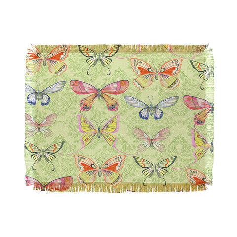 Pimlada Phuapradit Pastel Butterflies Throw Blanket