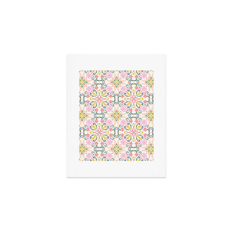 Pimlada Phuapradit Pastel Floral tile Art Print