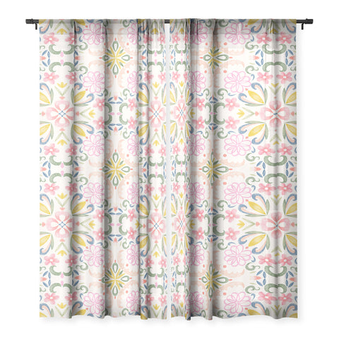 Pimlada Phuapradit Pastel Floral tile Sheer Non Repeat