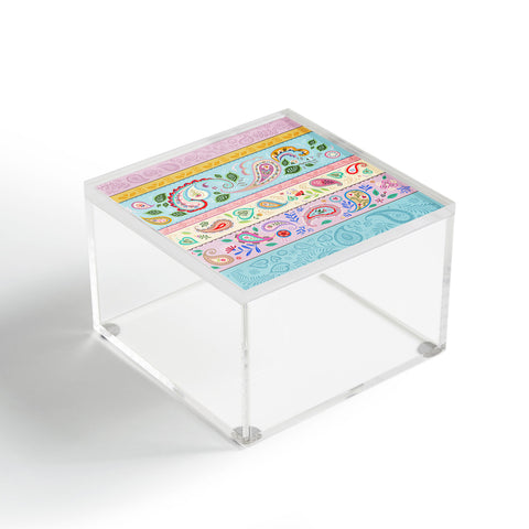 Pimlada Phuapradit Pastel Paisley Stripes Acrylic Box