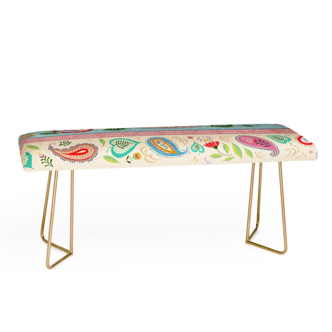 Pimlada Phuapradit Pastel Paisley Stripes Bench