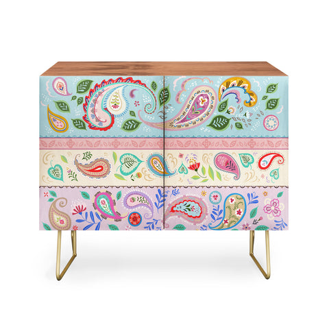 Pimlada Phuapradit Pastel Paisley Stripes Credenza