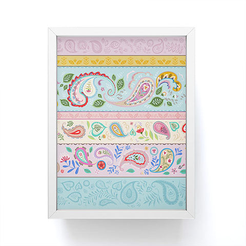 Pimlada Phuapradit Pastel Paisley Stripes Framed Mini Art Print