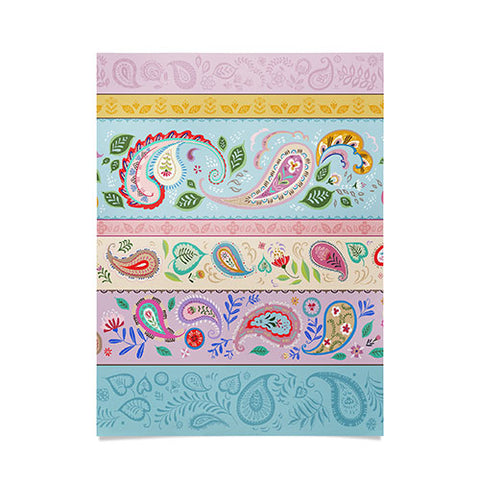 Pimlada Phuapradit Pastel Paisley Stripes Poster