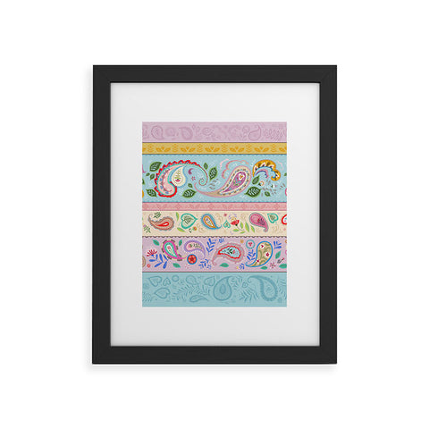 Pimlada Phuapradit Pastel Paisley Stripes Framed Art Print