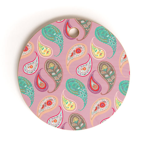 Pimlada Phuapradit Pastel Paisleys Cutting Board Round