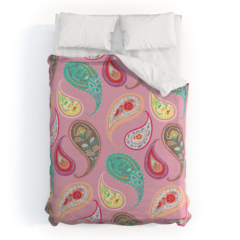 Pimlada Phuapradit Pastel Paisleys Duvet Cover