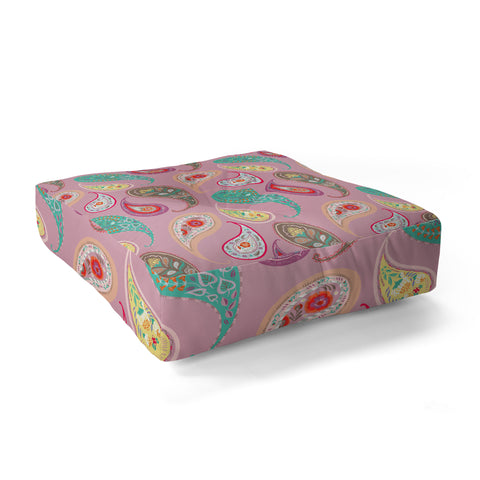Pimlada Phuapradit Pastel Paisleys Floor Pillow Square