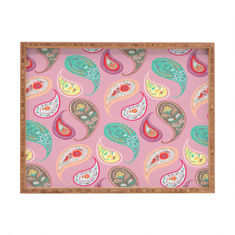 Pimlada Phuapradit Pastel Paisleys Rectangular Tray