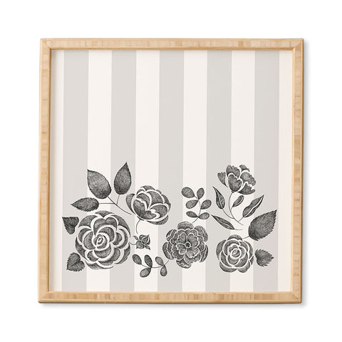 Pimlada Phuapradit Peony Stencil Framed Wall Art