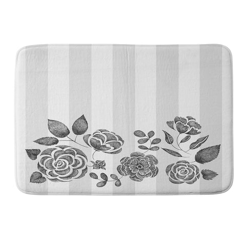 Pimlada Phuapradit Peony Stencil Memory Foam Bath Mat