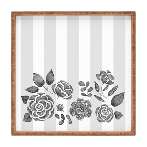 Pimlada Phuapradit Peony Stencil Square Tray
