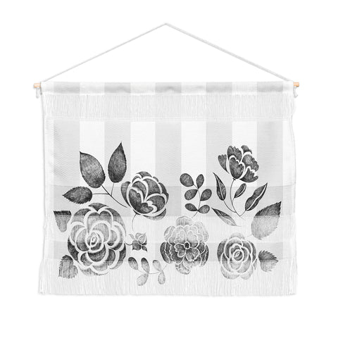 Pimlada Phuapradit Peony Stencil Wall Hanging Landscape