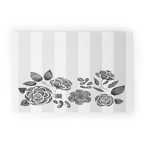 Pimlada Phuapradit Peony Stencil Welcome Mat