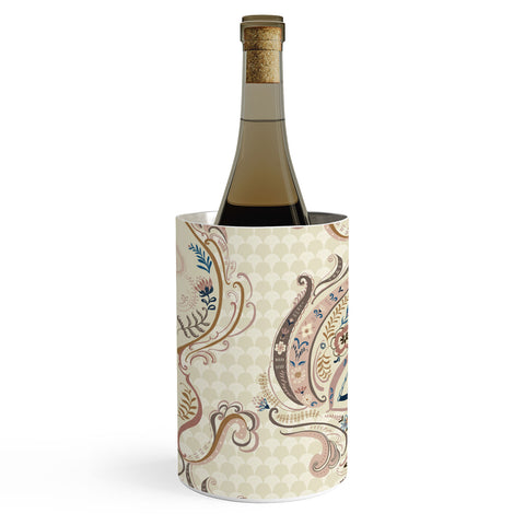 Pimlada Phuapradit Pink and Off white Floral Damasks Wine Chiller