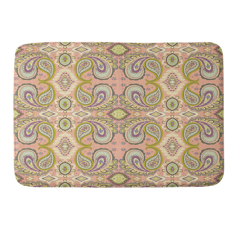 Pimlada Phuapradit Pink Paisley Memory Foam Bath Mat