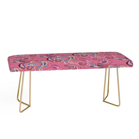 Pimlada Phuapradit Pink Paisley Birds Bench