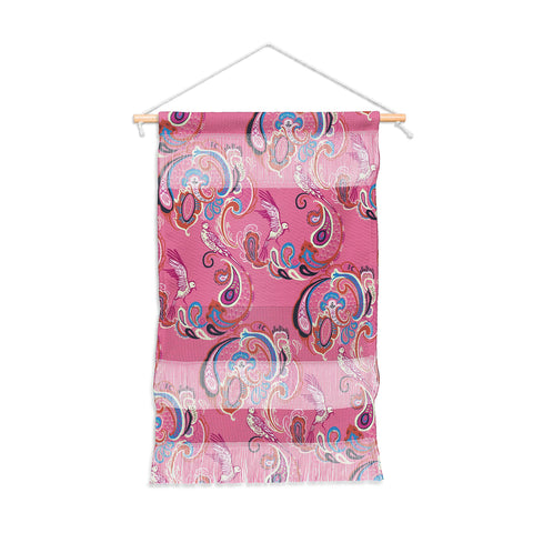 Pimlada Phuapradit Pink Paisley Birds Wall Hanging Portrait