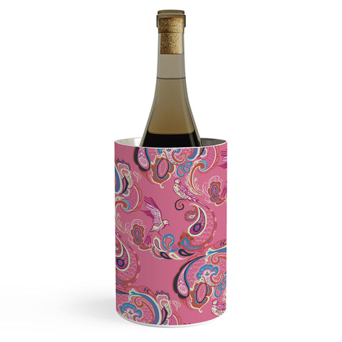 Pimlada Phuapradit Pink Paisley Birds Wine Chiller