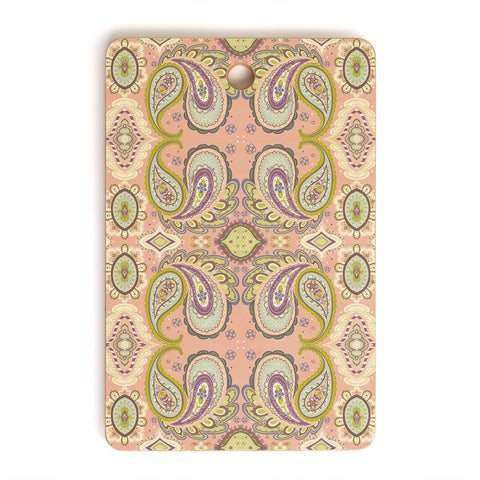 Pimlada Phuapradit Pink Paisley Cutting Board Rectangle