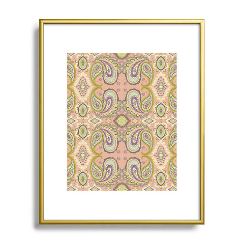 Pimlada Phuapradit Pink Paisley Metal Framed Art Print