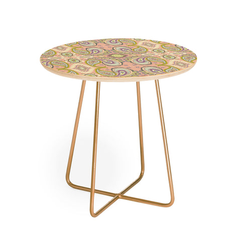 Pimlada Phuapradit Pink Paisley Round Side Table