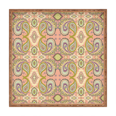 Pimlada Phuapradit Pink Paisley Square Tray