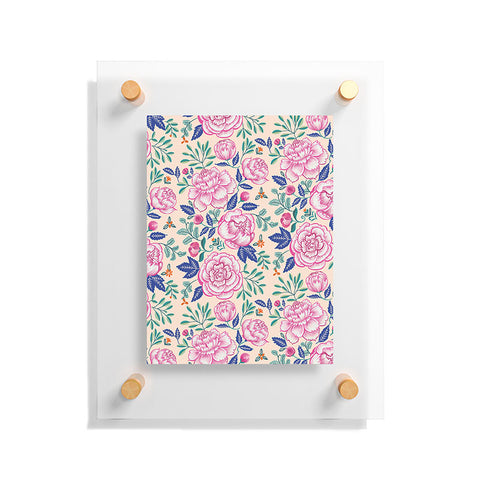 Pimlada Phuapradit Pink Peonies Pattern Floating Acrylic Print