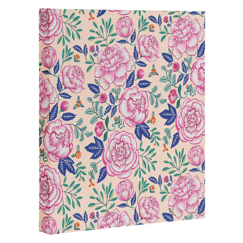 Pimlada Phuapradit Pink Peonies Pattern Art Canvas
