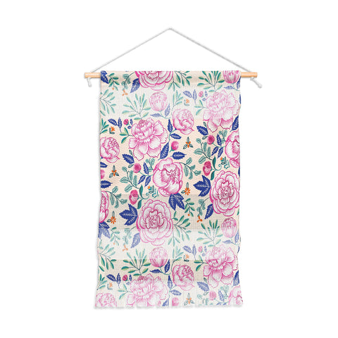 Pimlada Phuapradit Pink Peonies Pattern Wall Hanging Portrait