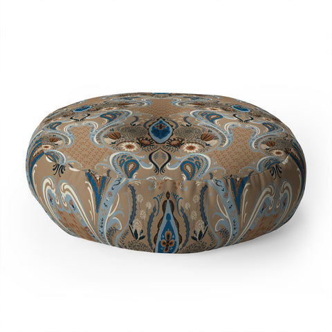 Pimlada Phuapradit Protea flowers and damasks Floor Pillow Round