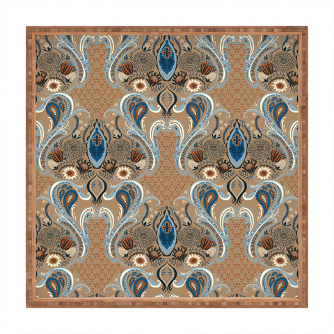 Pimlada Phuapradit Protea flowers and damasks Square Tray