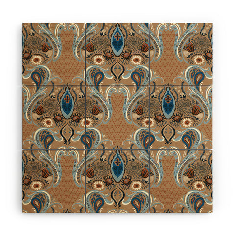 Pimlada Phuapradit Protea flowers and damasks Wood Wall Mural