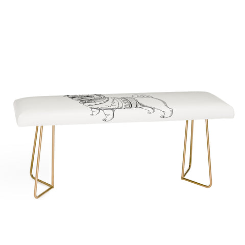 Pimlada Phuapradit pug line art Bench
