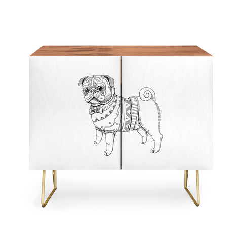 Pimlada Phuapradit pug line art Credenza