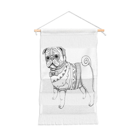 Pimlada Phuapradit pug line art Wall Hanging Portrait