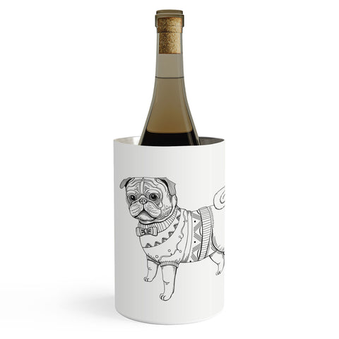 Pimlada Phuapradit pug line art Wine Chiller