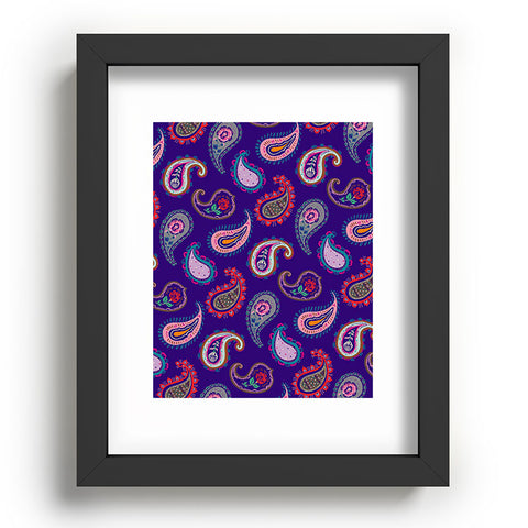 Pimlada Phuapradit Purple Paisleys Recessed Framing Rectangle