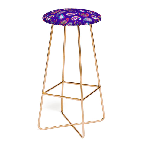 Pimlada Phuapradit Purple Paisleys Bar Stool