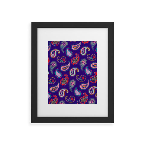 Pimlada Phuapradit Purple Paisleys Framed Art Print