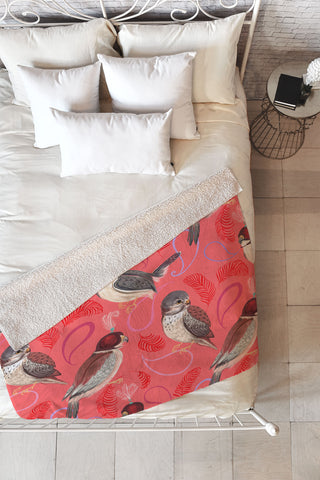 Pimlada Phuapradit Pygmy Falcons Fleece Throw Blanket