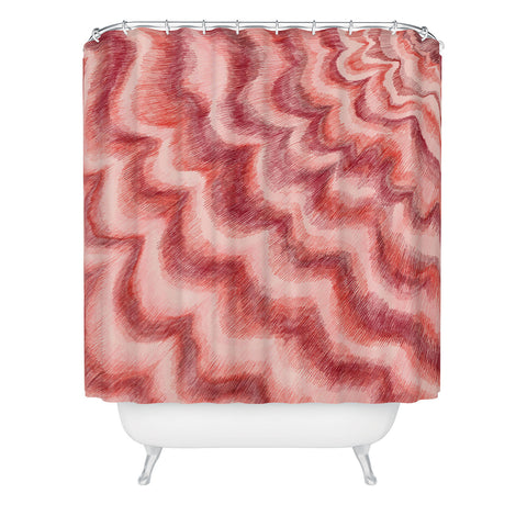 Pimlada Phuapradit Red Beam Shower Curtain