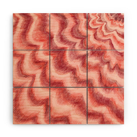 Pimlada Phuapradit Red Beam Wood Wall Mural