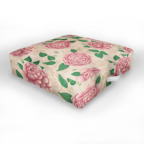 Pimlada Phuapradit Rose and Fern Outdoor Floor Cushion