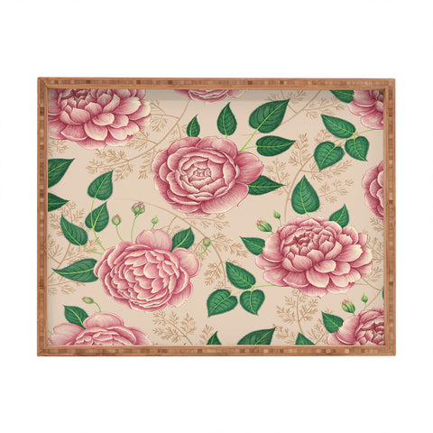 Pimlada Phuapradit Rose and Fern Rectangular Tray