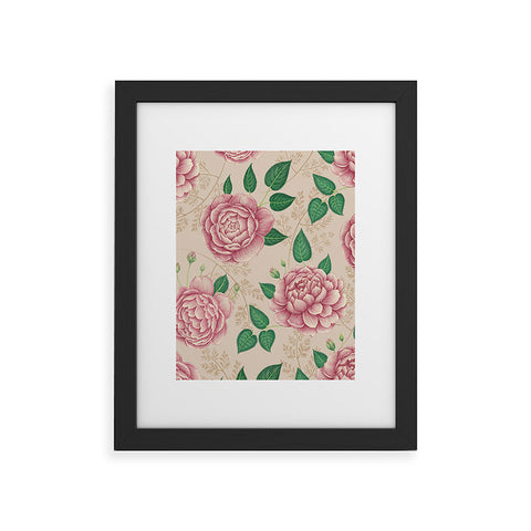 Pimlada Phuapradit Rose and Fern Framed Art Print