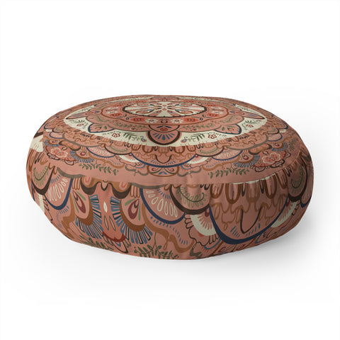 Pimlada Phuapradit Round labyrinth Floor Pillow Round