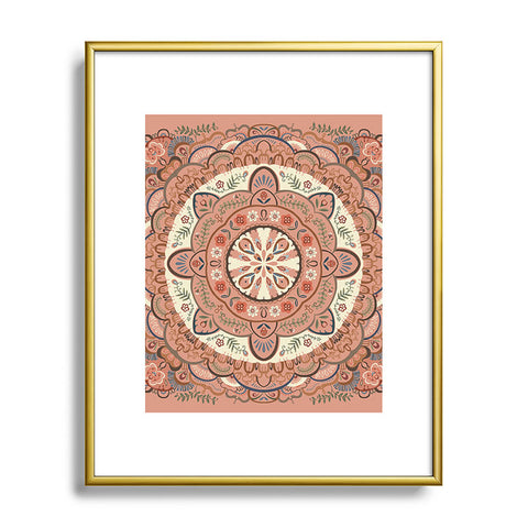 Pimlada Phuapradit Round labyrinth Metal Framed Art Print