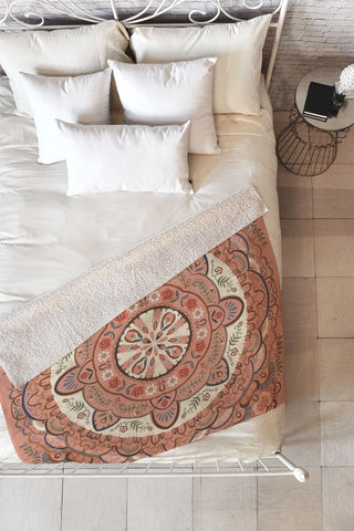 Pimlada Phuapradit Round labyrinth Fleece Throw Blanket