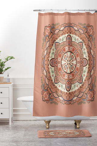 Pimlada Phuapradit Round labyrinth Shower Curtain And Mat